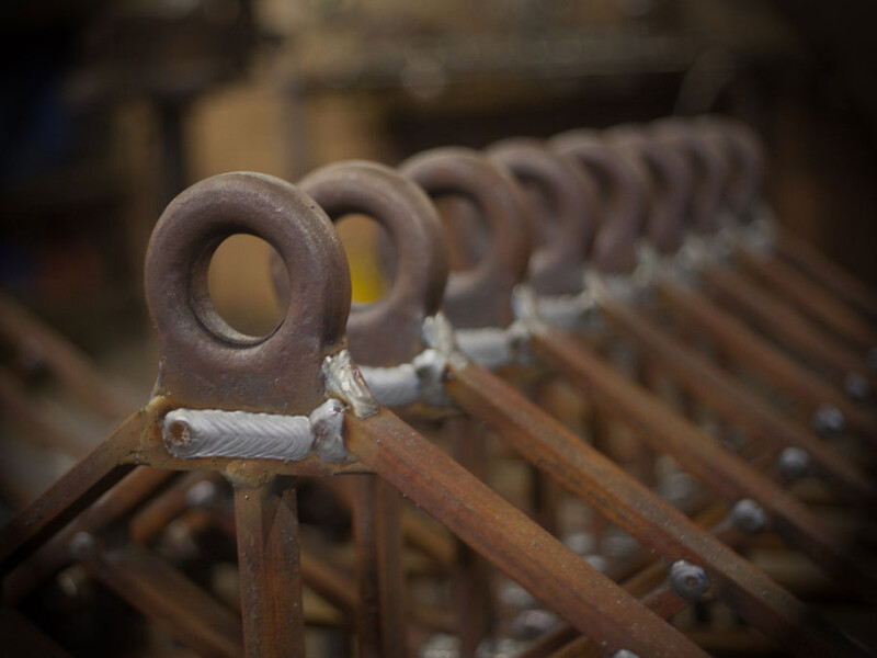 Steel rungs on Scallop Trawler closeup